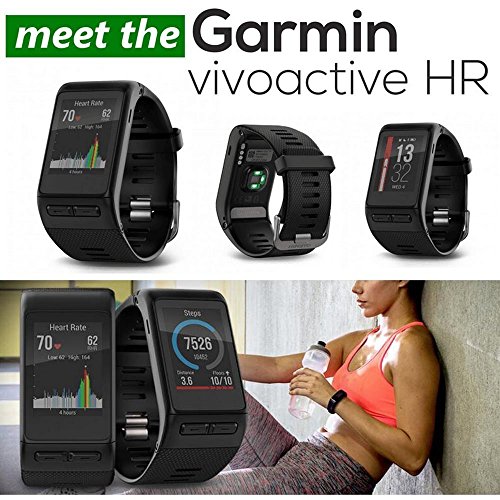 Band for Garmin Vivoactive HR Watch, Soft Silicone Wristband Replacement Watch Band for Garmin Vivoactive HR (Black&Red&Navy) - Thumbnail 5