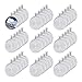 Oopsu 40 Pieces Transparent Glass cabochons with 40 Silver Pendant Trays, Clear Glass Dome cabochon, Non-calibrated Round for Photo Pendant Craft Jewelry Making (Silver, 30mm)