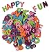 Letters and Shapes Foam Glitter Stickers (Pack of Approx. 280) Self Adhesive - Assorted Colors Kid's Arts Craft for Greeting Cards Home Decoration - Hearts, Stars, Flowers | 130 Letters & 150 Shapes