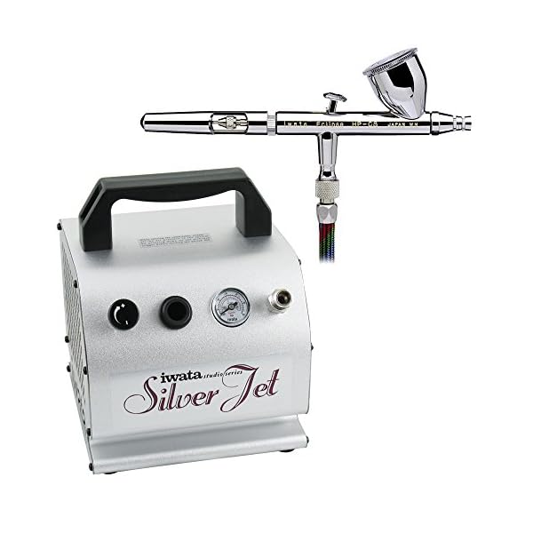 Iwata Eclipse HPCS Airbrushing System with Silver Jet Air Compressor How To Create Art