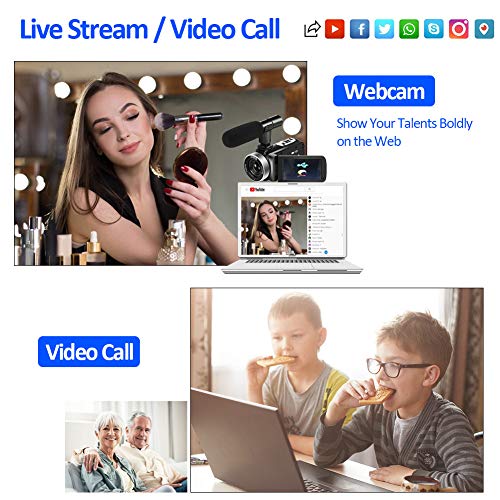SAULEOO 4K Video Camera Camcorder Digital YouTube Vlogging Camera