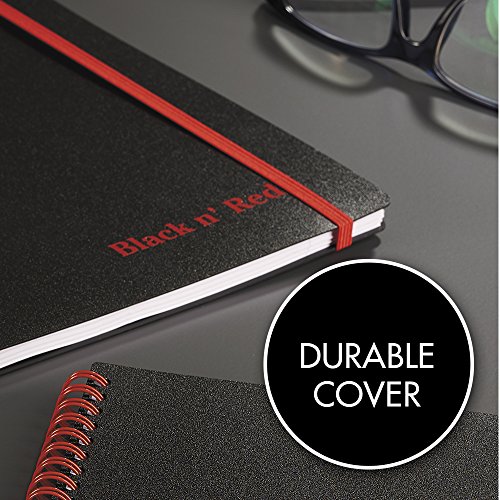 Mead Black n' Red Wirebound Notebooks, Ruled, Poly Cover, 11.75 x 8.25 Inches, 70 Pages, 140 Sides, 2-Pack (73399) - Thumbnail 3