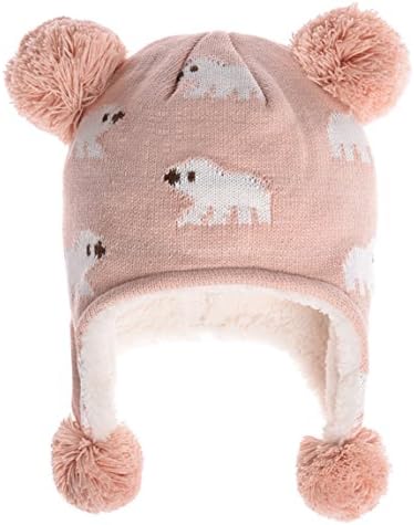 ERISO Baby Boys Winter Hat Fleece Lined Warm Knit Beanie Kids Cap with Earflap