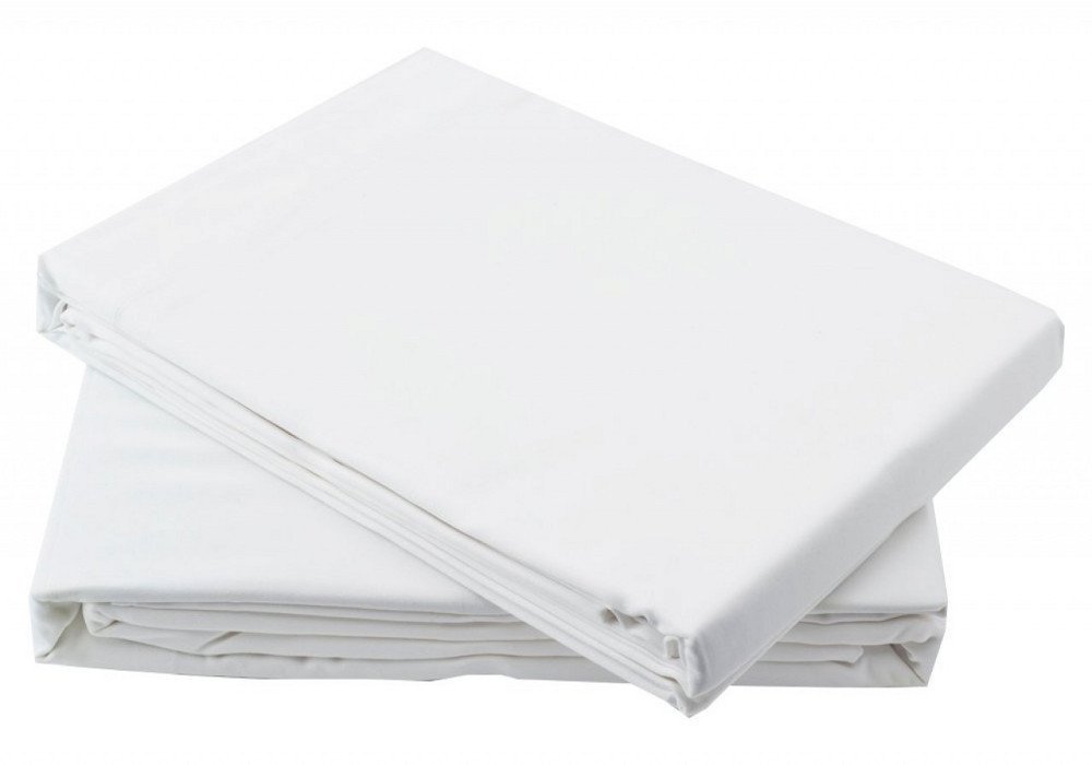 Emma Barclay Egy.Cotton T200 Flat Sheet King Bed White, Cotton