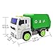 Garbage Truck Toy Recycle Truck Friction Powered for Boys and Girls Purifier with Light and Sound, 4 Wheels, 1:20 Advanced Simulation Model-City Sanitation Series, Green and White