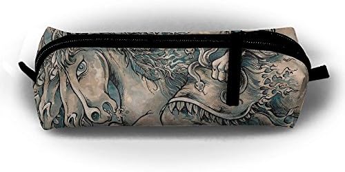 Stationery Bag Pen Holder Pencil Pouch Cosmetic Horse Snake Office Supplies Coins Makeup Pouch Purse For Students