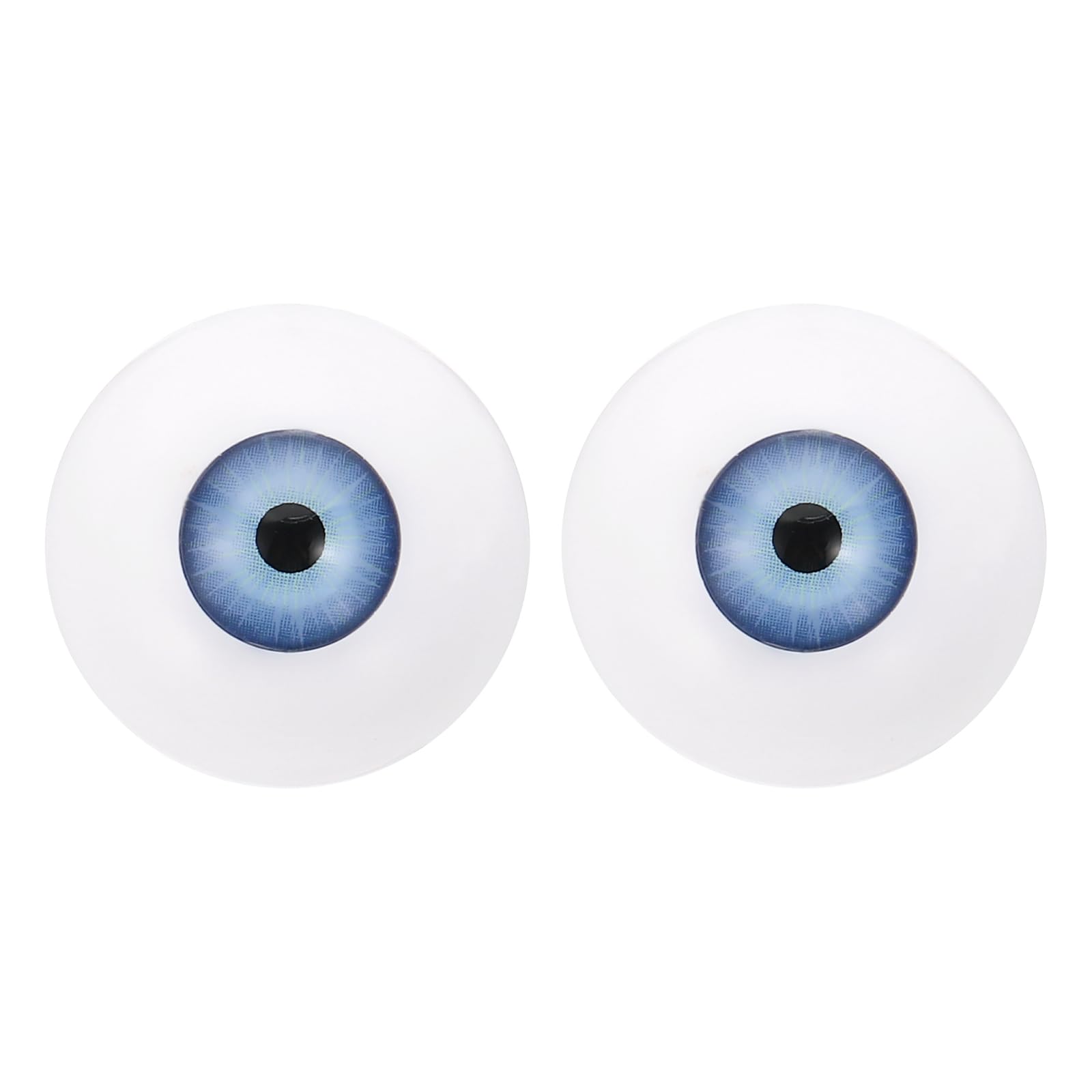 PATIKIL 30mm Safety Eyes,1 Pair Realistic Acrylic Eyes Plastic Half Eyeballs for Masks Halloween Props Art Craft, Light Blue