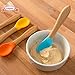 SAFE Baby Feeding Spoons [ORGANIC] 4 Color Pack Makes Mealtime Fun - Silicone Bowl and Easy Grip Bamboo Handle (BPA Free)