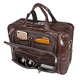 Augus Business Travel Briefcase Genuine Leather