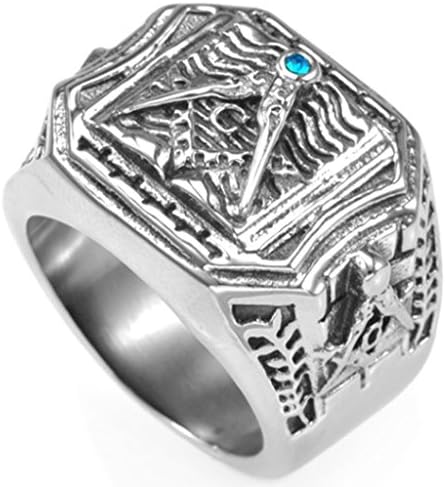 Size 7-15 Retro Vintage Stainless Steel Masonic ring (10)