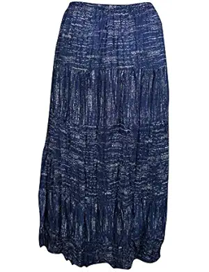 Womens Long Skirt Pretty Paisley Floral Printed Gypsy Boho Beach Fashion Peasant Skirts