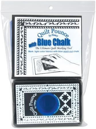 Quilt Pounce Pad W/Chalk Powder-4oz Blue