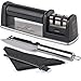 Chef Kitchen Blade Sharpener | Best 2-Stage Manual Chef Stainless Steel Counter Knife Sharpener for Straight and Serrated Knives - Sharpening dull Steel, Paring, Chefs Knives, by Mirific Kitchen