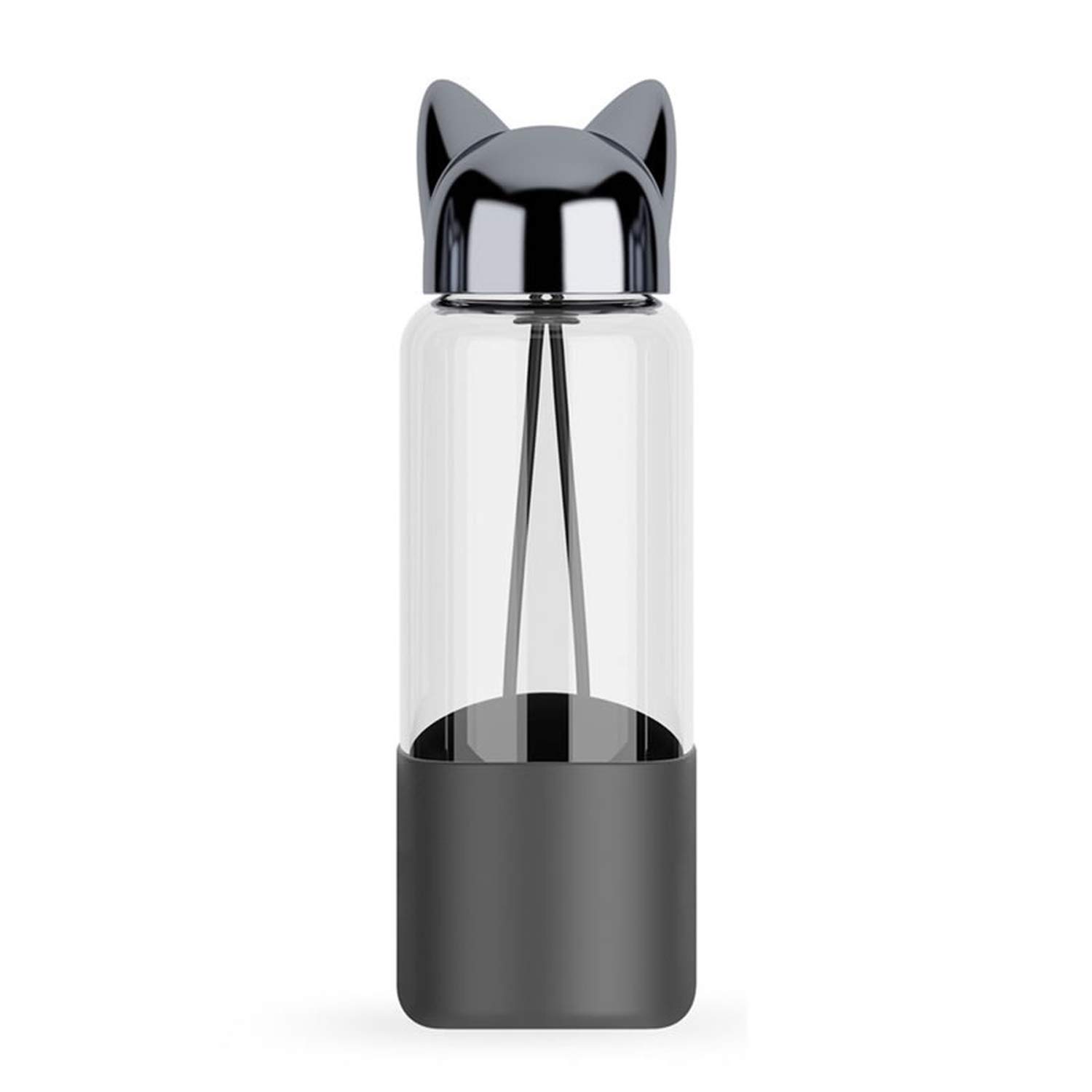 Glass 320ml Fox Ear Water Bottle With Carrying #type #of #water #to #drink Glass 320ml Fox Ear Water Bottle With Carrying