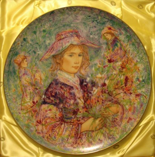 Flower Girl of Provence by Edna Hibel - Limited Edition Collector's Plate