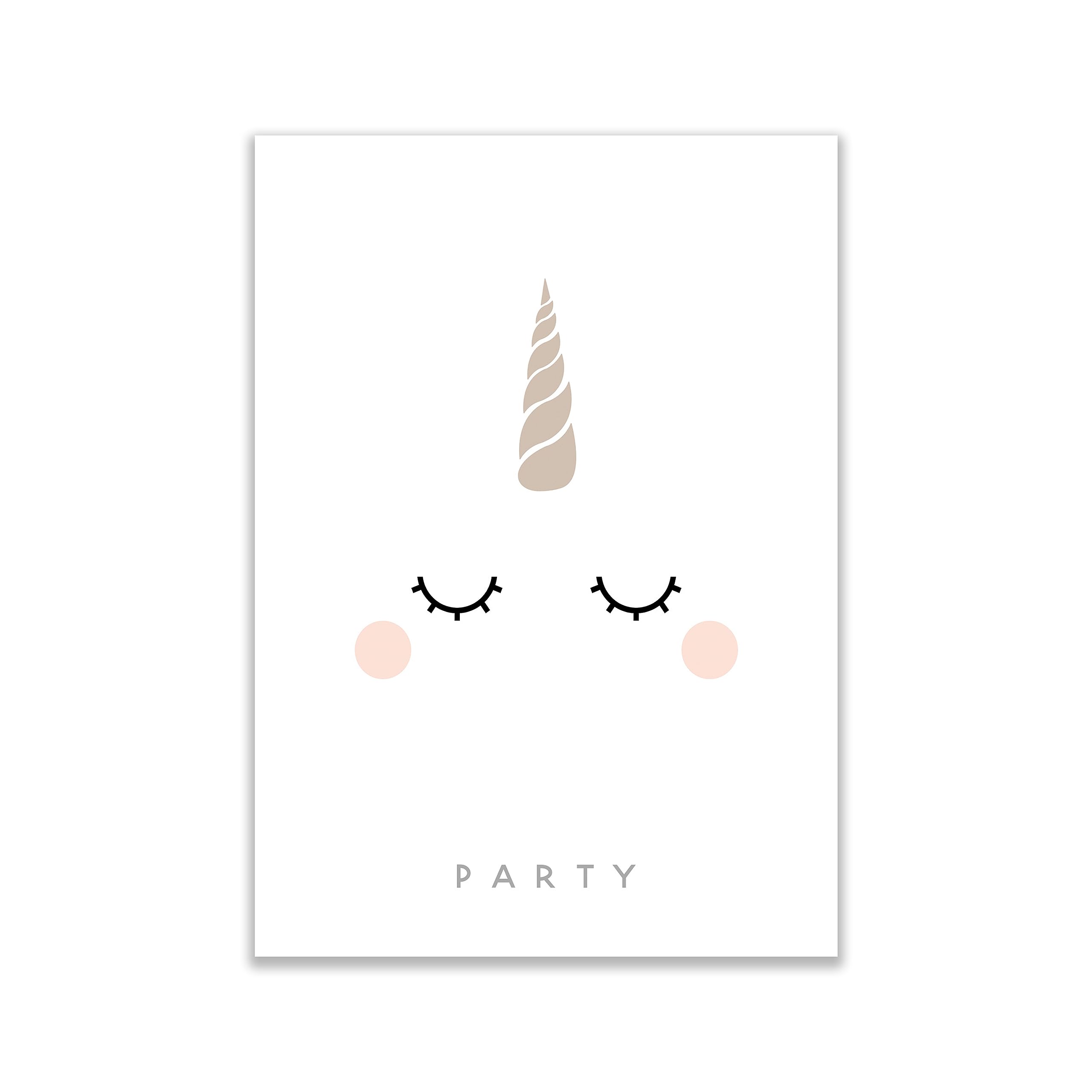 Unicorn Kids Invitations Birthday Party Invites Girls Birthday Children's Party Pack of 10 (Without envelopes)