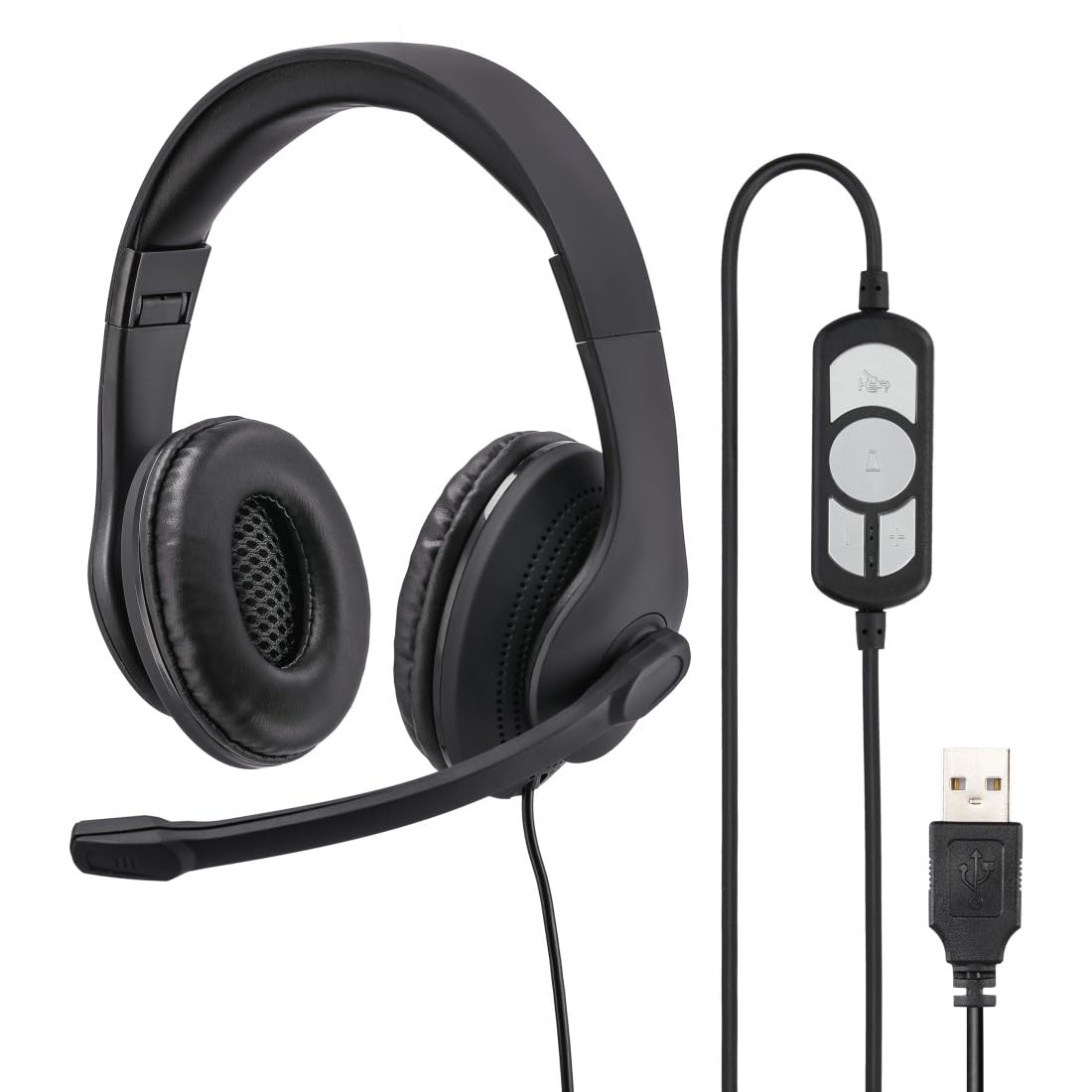 Hama "HS-USB300 PC Office Headset, Stereo, Black