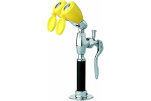 Speakman SE-927 Deck-Mounted Drench Hose & Eyewash Station Combination for Dangerous Worksites, Polished Chrome