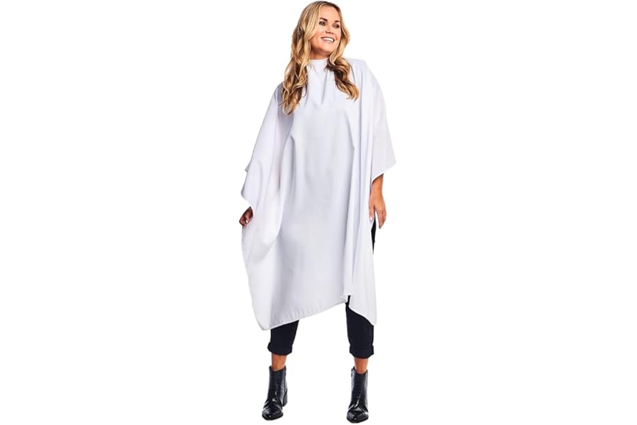 Betty Dain Lightweight Nylon Hair Cutting/Styling Cape, Water Resistant, Machine Washable, Snap Closure, 54 x 60 inch
