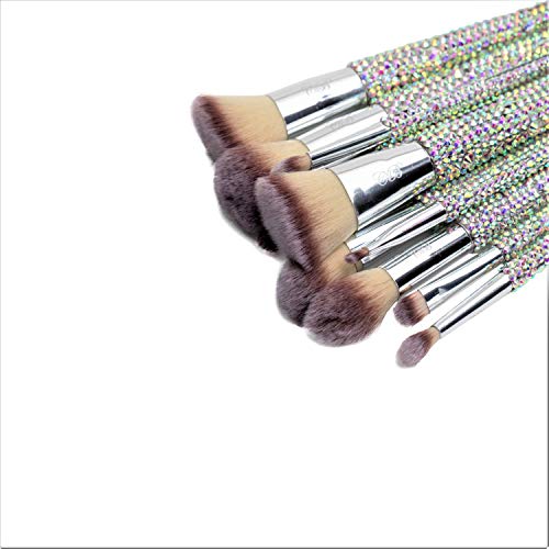 CRYSTALS BEAUTY Shiny Sparkle Luxury Crystal Bling Out Rhinestone Makeup Brush Set (12 pc, Silver) 3 CRYSTALS BEAUTY Shiny Sparkle Luxury Crystal Bling Out Rhinestone Makeup Brush Set (12 pc, Silver)