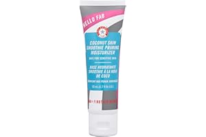 First Aid Beauty - Hello FAB: Coconut Skin Smoothie Priming Moisturizer, 2-in-1 Hydrating Moisturizer and Makeup Primer, Vegan Formula, Non-comedogenic, Safe for Sensitive Skin, 1.7 oz