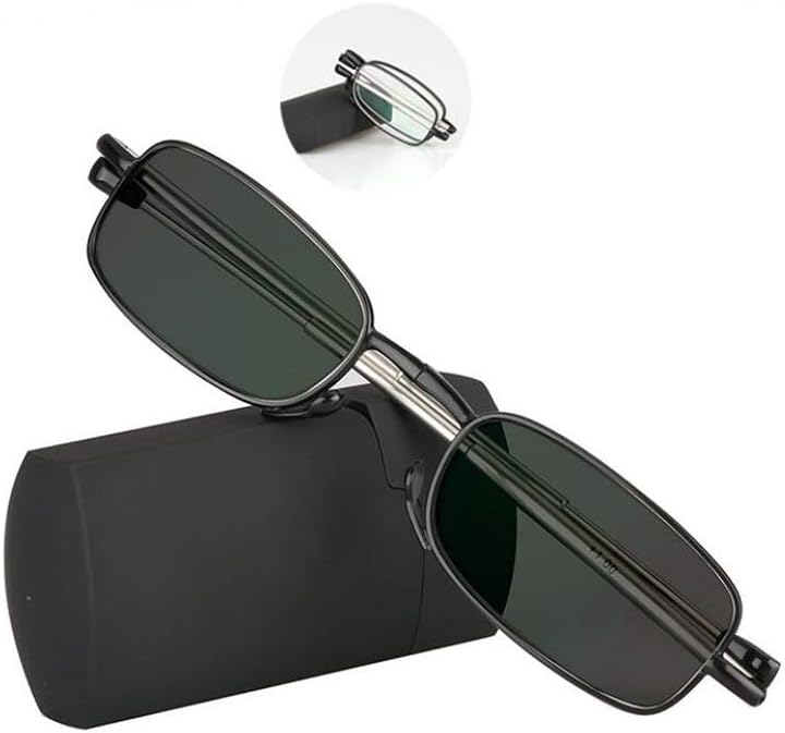 Transition Photochromic Reading Glasses Folding Eyeglasses Color Change Lens Sunglasses +1.5 Strength