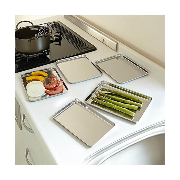 Baking-Tray-Set-of-2-HaWare-Stainless-Steel-Baking-Sheet-Cookies-Bakeware-Pan-Healthy-Non-Toxic-Easy-Clean-Mirror-Finished-for-Less-Stick-Oven-Dishwasher-Safe40-x-30cm-31x-254cm Baking Tray Set of 2, HaWare Stainless Steel Baking Sheet Cookies Bakeware Pan - Healthy & Non Toxic, Easy Clean…