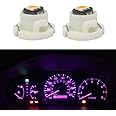 WLJH 10x Pink T3 Neo Wedge 3030 SMD Chipest 8mm Base Led Car Instrument Cluster Bulb Dashboard Gauge HVAC AC Heater Climate Controls Lamps Switch Indication Interior Light Replacement