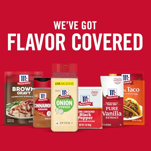 MCCORMICK ONION POWDER, NON GMO, MADE WITH FRESH, WHOLE, ONIONS, FOR BRINGING CONSISTENT ONION FLAVOR TO MEALS & RECIPES, 7.62 OZ