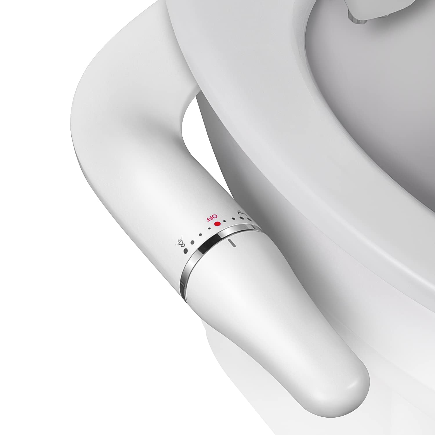 SAMODRA Ultra-Slim Bidet,Bidet Attachment for Toilet UK, Non-Electric Bidet Seat Attachment Dual Nozzle (Rear/Feminine Wash),with Hose and Brass Valve