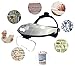 MagniPros Head Mount Magnifier with Ultra Bright LED Head Lamp - 5 Interchangeable Lenses - 2 Way Adjustable Headbands with Padding Comfortably Fits Any Head Size