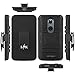 LK Heavy Duty Armor Holster Defender Full Body Protective Hybrid Case with Belt Clip for Motorola Droid Turbo 2