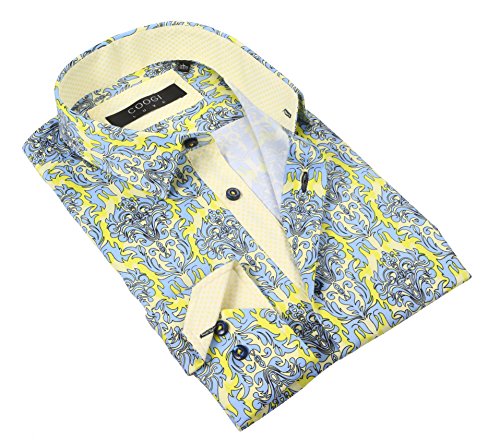 Coogi Luxe Mens Blue Sky Yellow White Tailored Fit Pattern | Desertcart Mauritius Coogi Luxe Mens Blue Sky Yellow White Tailored Fit Pattern | Desertcart Mauritius