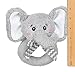 Bearington Collection Baby Lil' Spout, 5.5 in Gray Elephant Plush Stuffed Animal - Baby Elephant Stuff - Newborn Toys