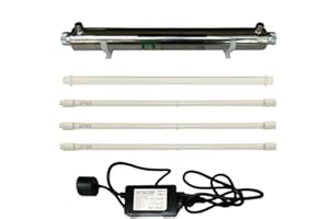 Realgoal 6GPM UV Water Purifier 25W, with Extra 2 Lamps,UV Water Filter for Whole House Purification