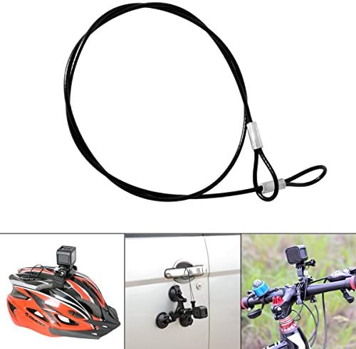 Fantaseal® Plastic Coated Stainless Steel Rope Compatible for GoPro Lanyard GoPro Safety Tether Cable GoPro Cord Wire Compatible for GoPro Hero / Session + SJCAM + Garmin Virb XE + Xiaomi Yi+SonY + More (60cm, 2-pack)
