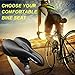 Pioneeryao Bike Seat Road Bike Saddle Replacement Bicycle Saddle for Men and Women Mountain Bike Comfortable Professional Soft Padded Bike Saddle Including Rain Cover