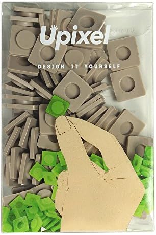 Upixel Large Pixel Chips - Create Pixel Art on Backpacks, Purses, iPhone Cases &amp; More – Stone Gray