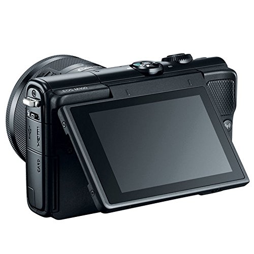 Canon-EOS-M100-Mirrorless-Digital-Camera-Black-EF-M-15-45mm-f35-63-IS-STM-Lens-Graphite-32GB-Memory-Card-49mm-UV-Filter-Quality-Tripod-Memory-Card-Holder-24-Slots-Cleaning-Cloth