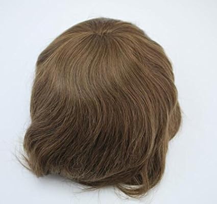 Light Brown Toupee For Men 6 Hair System Short Hair Wig In Stock