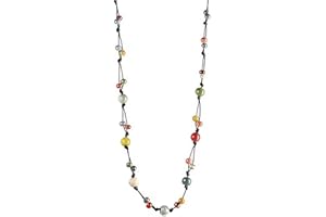 Boho Necklace for Women Chunky Beaded Necklace Statement Exaggerated Jewelry Festival Vacation Accessories Gift