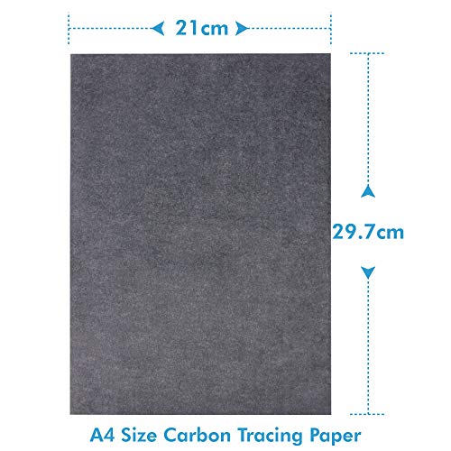 Selizo 200 Sheets Tracing Paper and Carbon Paper Black Graphite Transfer Paper with Tracing Stylus for Wood Burning Transfer, Wood Carving and Tracing