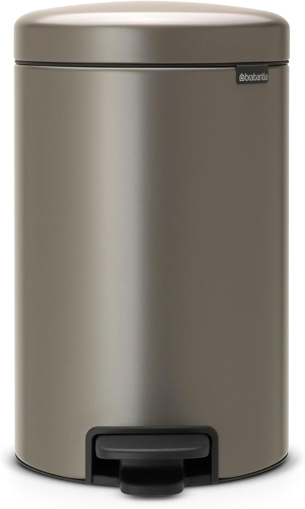 Brabantia NewIcon 12L Pedal Bin Platinum Soft-Closure Removable Inner Bucket