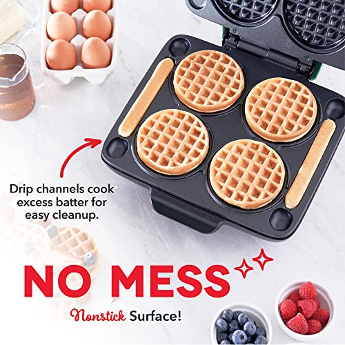 DASH Multi Mini Waffle Maker Four Mini Waffles, Perfect for Families