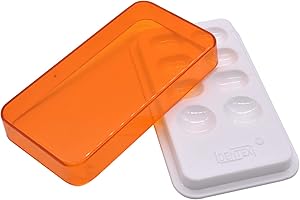 Angzhili Dental Resin Mixing Palette,8 Slot Palette Resin Mix Watering Moisturizing Plate with Cover