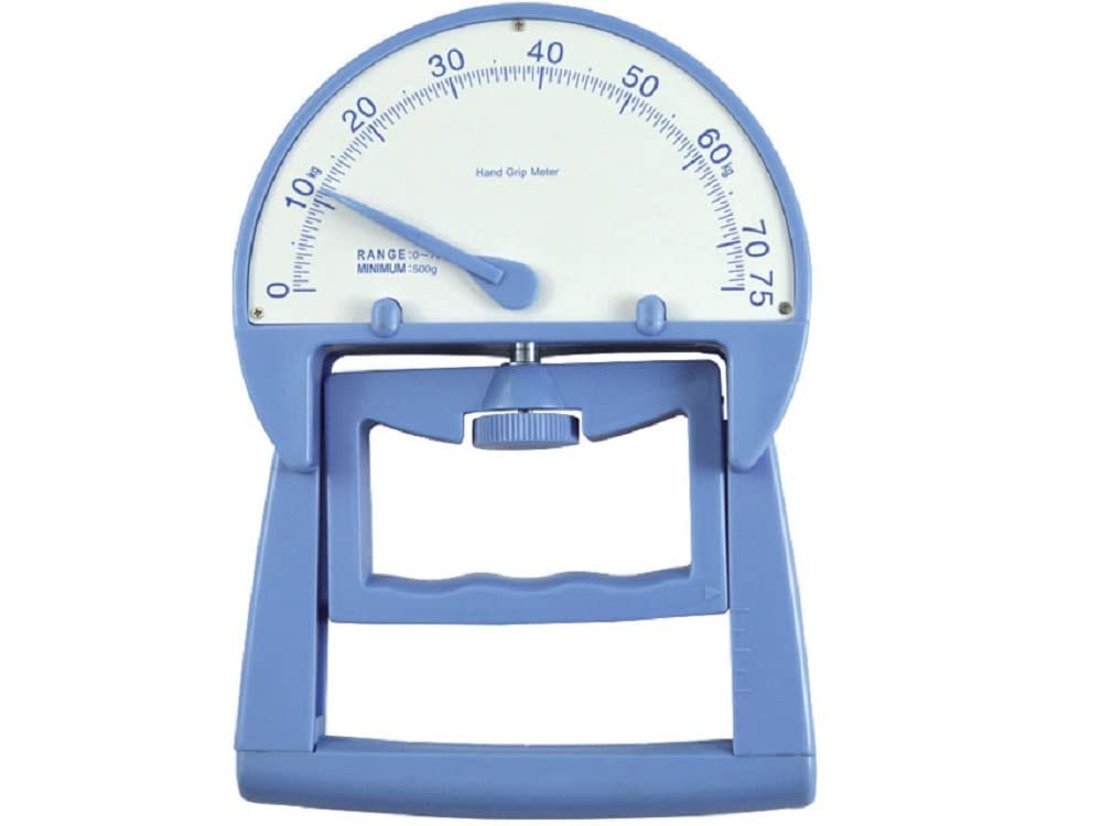 Gima - Hand Grip Meter, Dynamometer for Measuring Force of Hands, Plastic, Calibrated 75 kg.