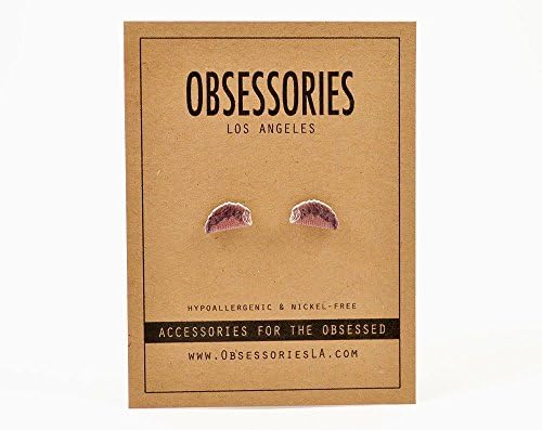 Handmade Chocolate Ice Cream Taco Stud Earrings