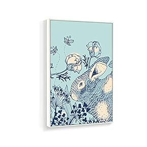 Framed Canvas Wall Art for Living Room, Bedroom Chinese Ink Birds and Flowers Canvas Prints for Home Decoration Ready to Hanging - 16x24 inches