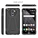 LG Stylus 2 Plus Black Case| LG Stylo 2 Plus Hard Shell Case [SHOCK FUSION] Dual Layer Bump and Drop Protection Case with Built in Kickstand by Miniturtle - Retro Controller