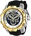 Invicta Men's Venom Stainless Steel Quartz Watch with Silicone Strap, Black, 24 (Model: 20406)